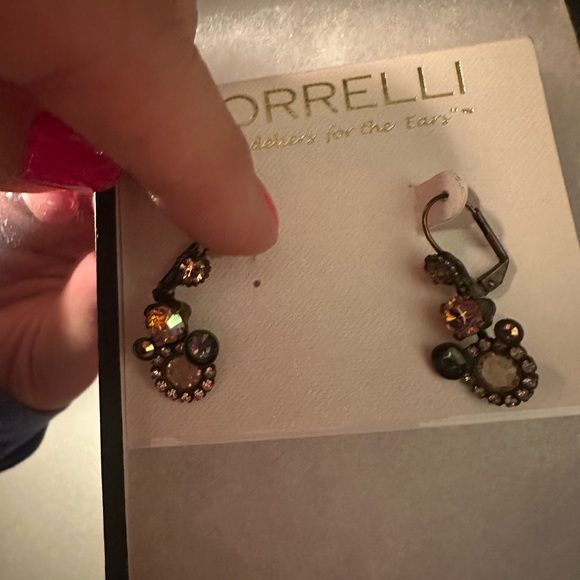 Sorrelli Multicolor Crystal Drop Earrings - Picture 3 of 3